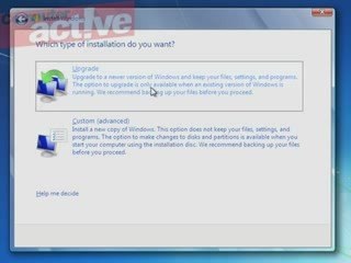 Windows 7: Upgrade from Windows Vista