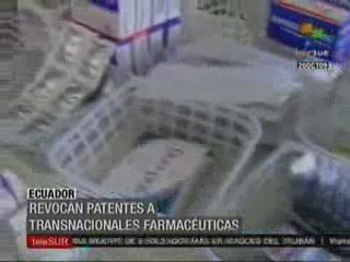 Correa sustituye patentes trasnacionales