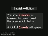 Learn Italian - Italian Video Vocabulary Newbie lesson #11