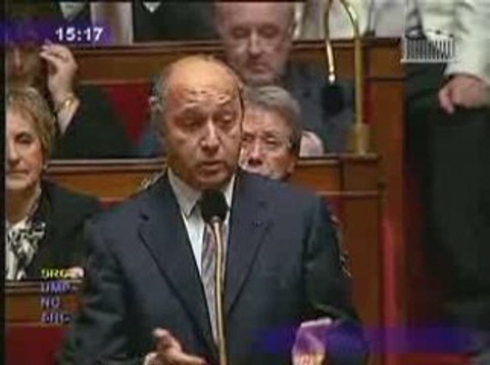 Laurent Fabius, question au Gouvernement 28 octobre 2009
