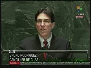 Canciller cubano Bruno Rodríguez en la ONU parte1