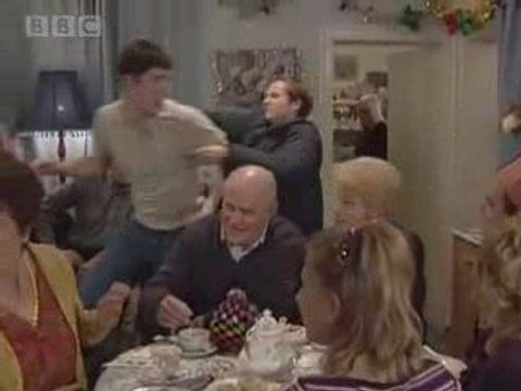 EastEnders - Jamie Mitchell punches Martin Fowler!