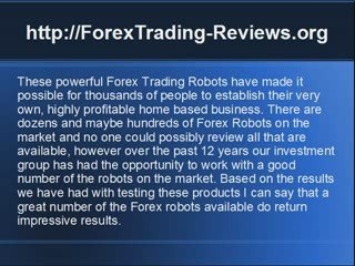 Forex Robots - The Ultimate Home Based Business!