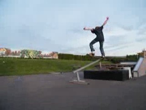 Frontside boardslide to fakie