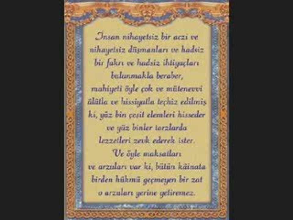 Bediüzzaman Said Nursi Sözleri -  Evladi Resul Cemaati