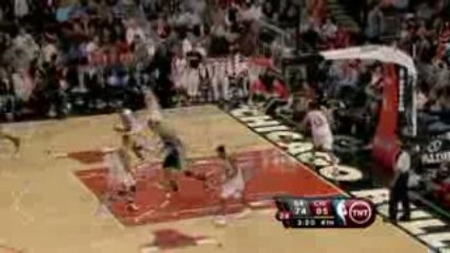 NBA Manu Ginobili nearly loses control but grabs the ball an