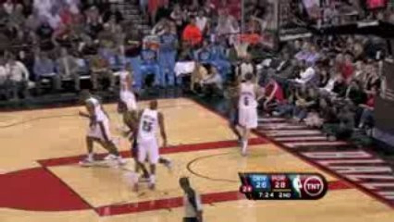 NBA Ty Lawson strips Greg Oden on one end and gets the finis