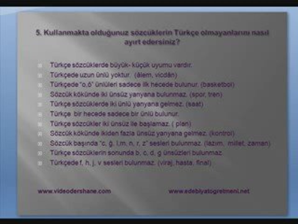 Türkçnn sslri ve özellikleri hazırlık çalışmaları
