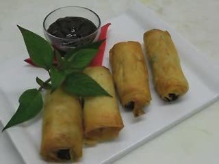 La recette filmée - croustillants de banane et griottes