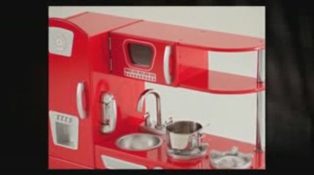 KidKraft Red Vintage Kitchen 53156 Wooden Pretend Play Toys
