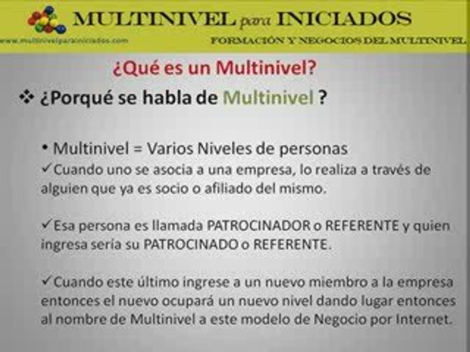 ¿Que es un Multinivel?