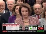 Pelosi blames insurance companies for heckling her