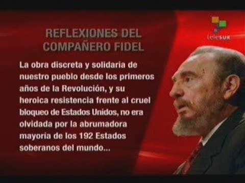 Fidel Castro destacó condena de la ONU hacia el bloqueo