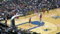 NBA Agent Zero hits a half-court buzzer-beater at the end of