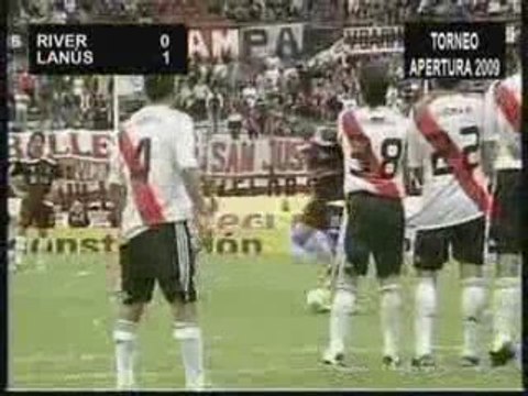 Goles: River 0 - 1 Lanus