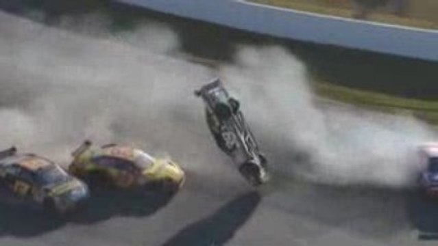 nascar sprint cup talladega 2009 newman flip big big crash