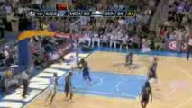 NBA Carmelo Anthony throws a beautiful alley-oop pass to Ken