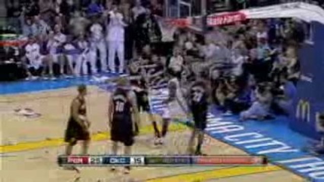 NBA Jeff Green charges through the lane and tosses down the