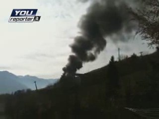 Camion esplode sulla A22