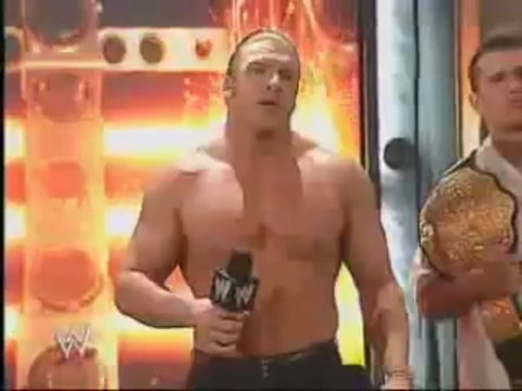 WWE - Bill Goldberg challenges Triple H and The EVOLUTION