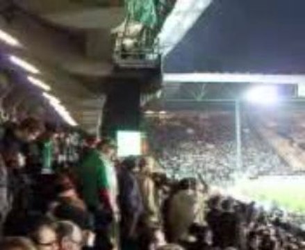 tifos green angel et magic fan mi-temps ASSE-OL 31 Nov 2009
