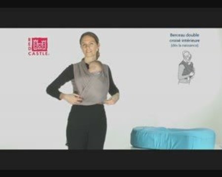 Porte-bébé écharpe double croisé poche intérieure