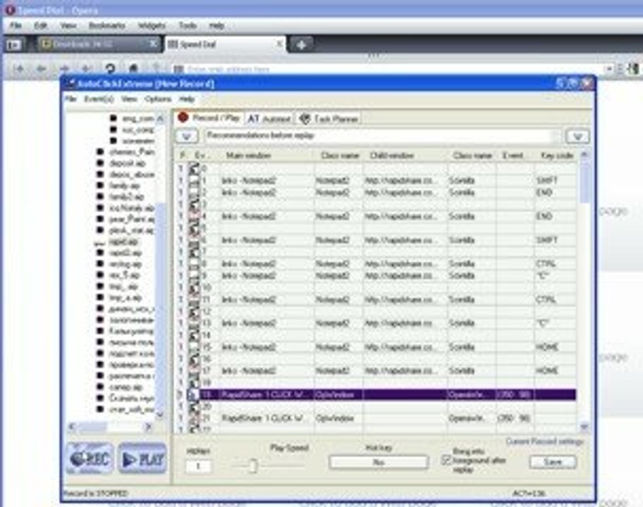 Automation of free downloading from Rapidshare