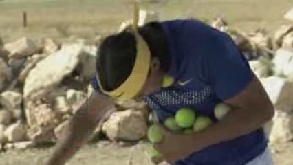 Rafael Nadal – Tennis Ball Pick Up Challenge