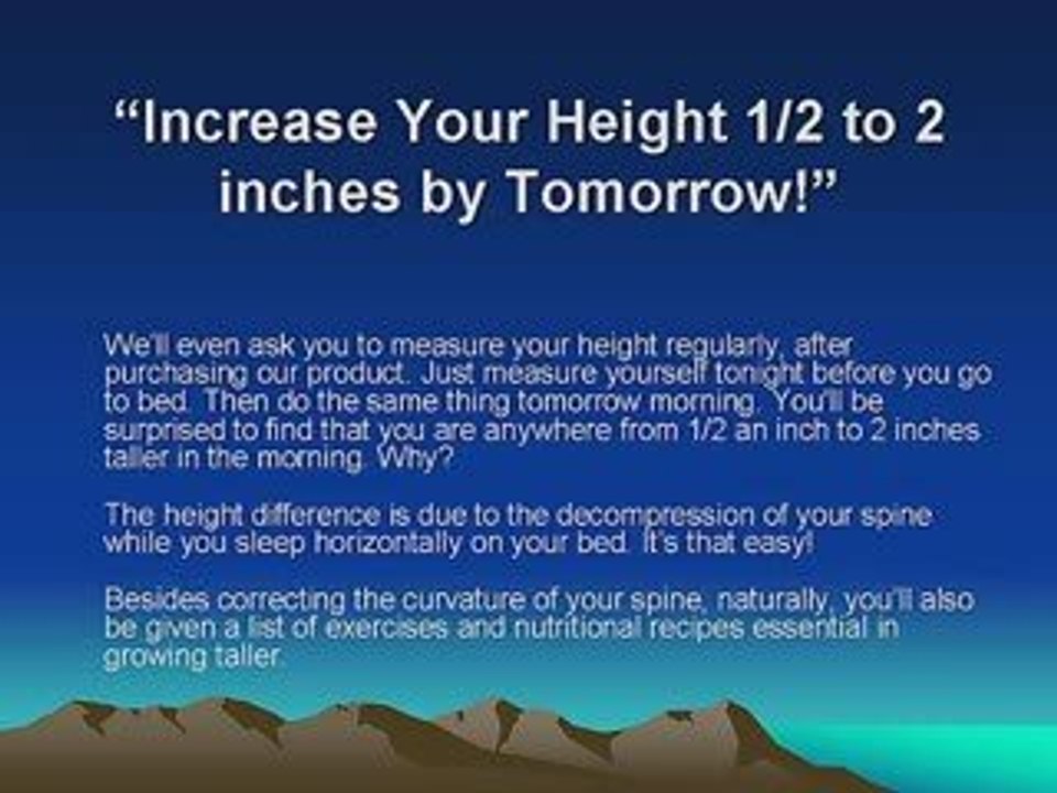 The way to grow taller