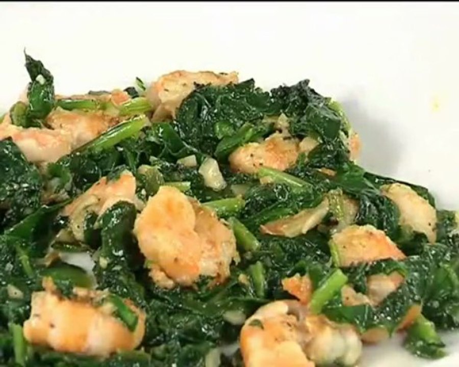 Dieta Comidas Adelgazantes-EspinacasGambas-receta