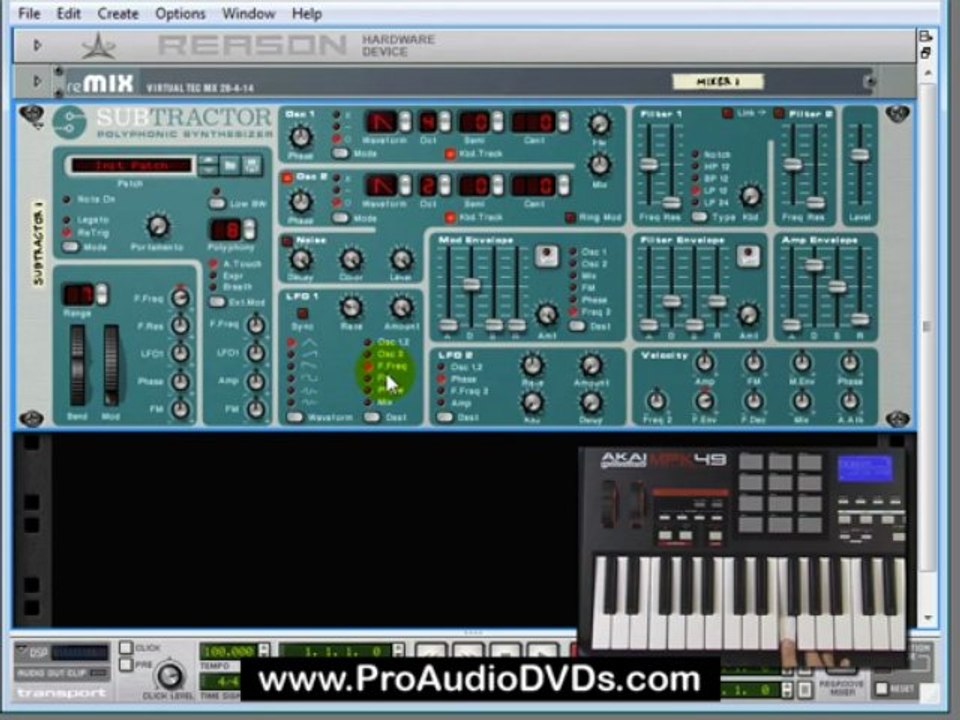 Propellerhead Reason 4.0 Subtractor LFO tricks