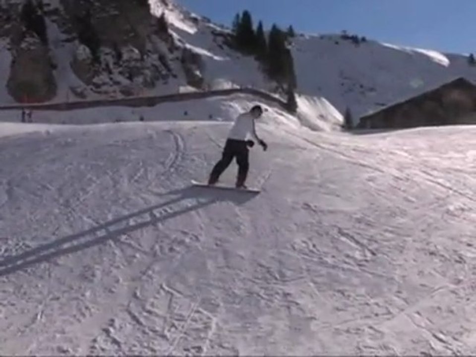 Snowboard Lesson 2 'frontside slide'