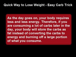 Quick Way to Lose Weight - Easy Carb Trick