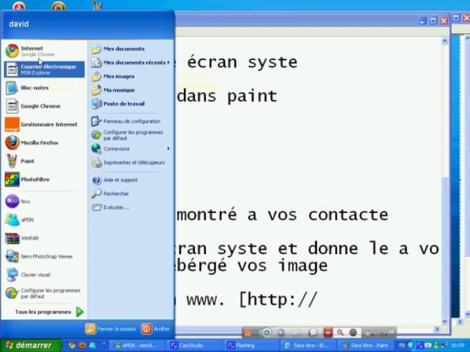 Comment faire une capture d'écran