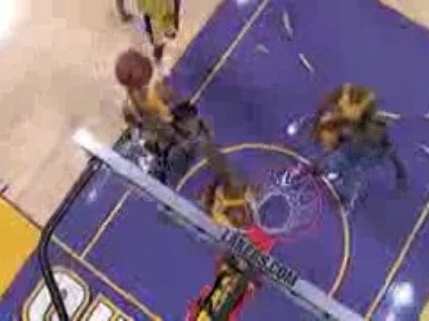 NBA Rudy Gay posterizes D J Mbenga D.J. Mbenga