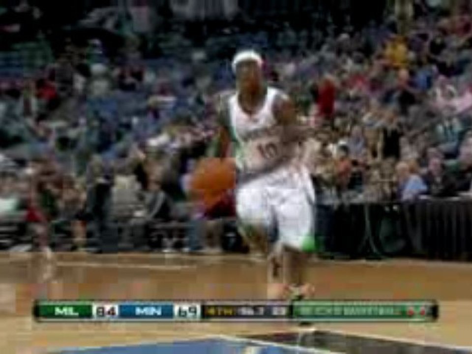 NBA Jonny Flynn picks Luke Ridnour's pocket and takes it to