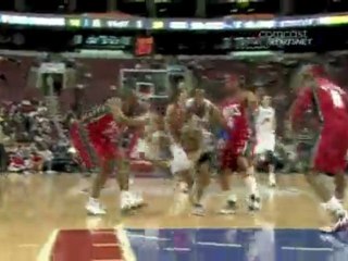 NBA Andre Iguodala attacks the basket with a monstrous one h