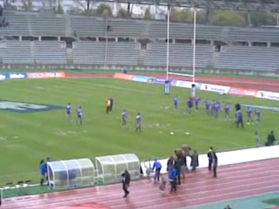 Echauffement de l'équipe de France