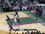 NBA Brandon Jennings' fires up the crowd with a nifty move i