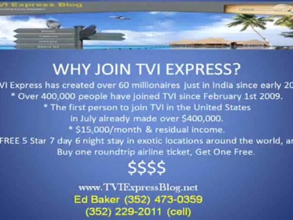 TVI Express on How to Make $15,000 Every 23 Days!