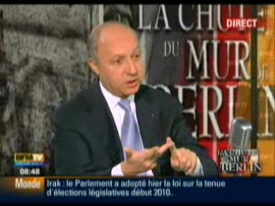 Laurent Fabius sur RMCInfo/BFMTV lundi 9 novembre 2009