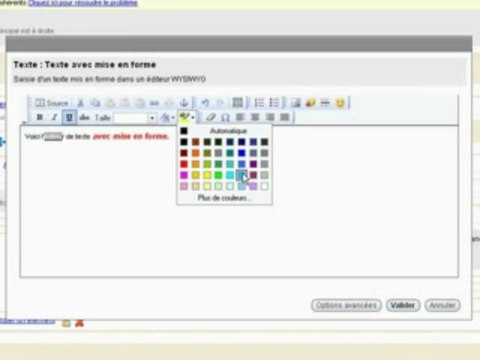 Créer ou éditer du texte avec mise en forme