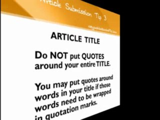 Article Submission Tip 3