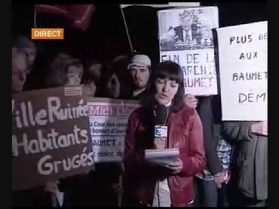 Pont Saint Esprit - Occupation mairie -  france 3 6fev2009