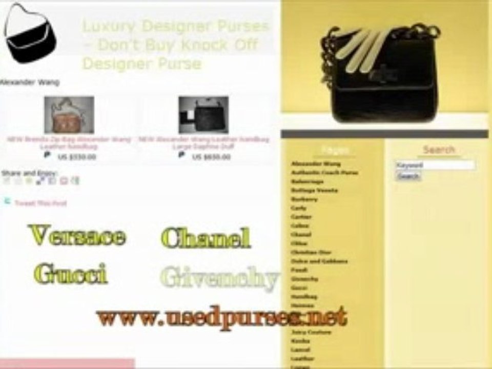 Luxury Designer Purses - Coach Poppy - Used Purses