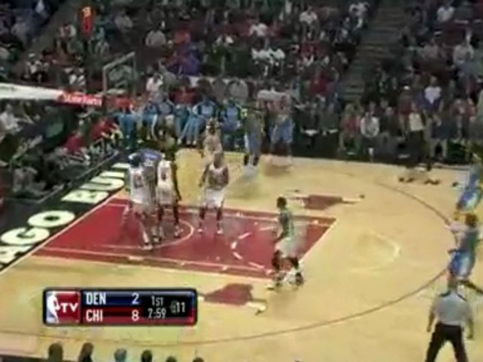 NBA Nene blows by a defender and finishes with authority aga