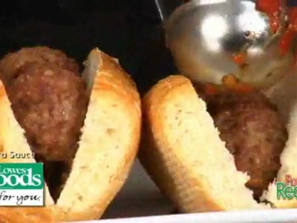 Baked Meatball Sub with a side of Fresh Berries