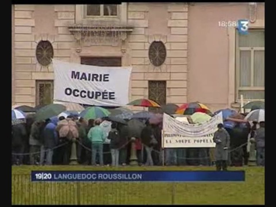 Pont Saint Esprit - Occupation mairie - Fr 3 7fev09