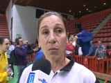 Le coach d'Elda félicite Nîmes (handball Coupe d'Europe)