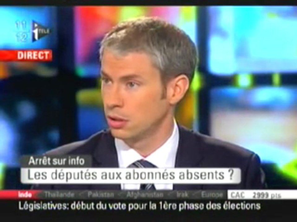 Franck Riester ITélé "Arrêt sur info" 16 avril 2009